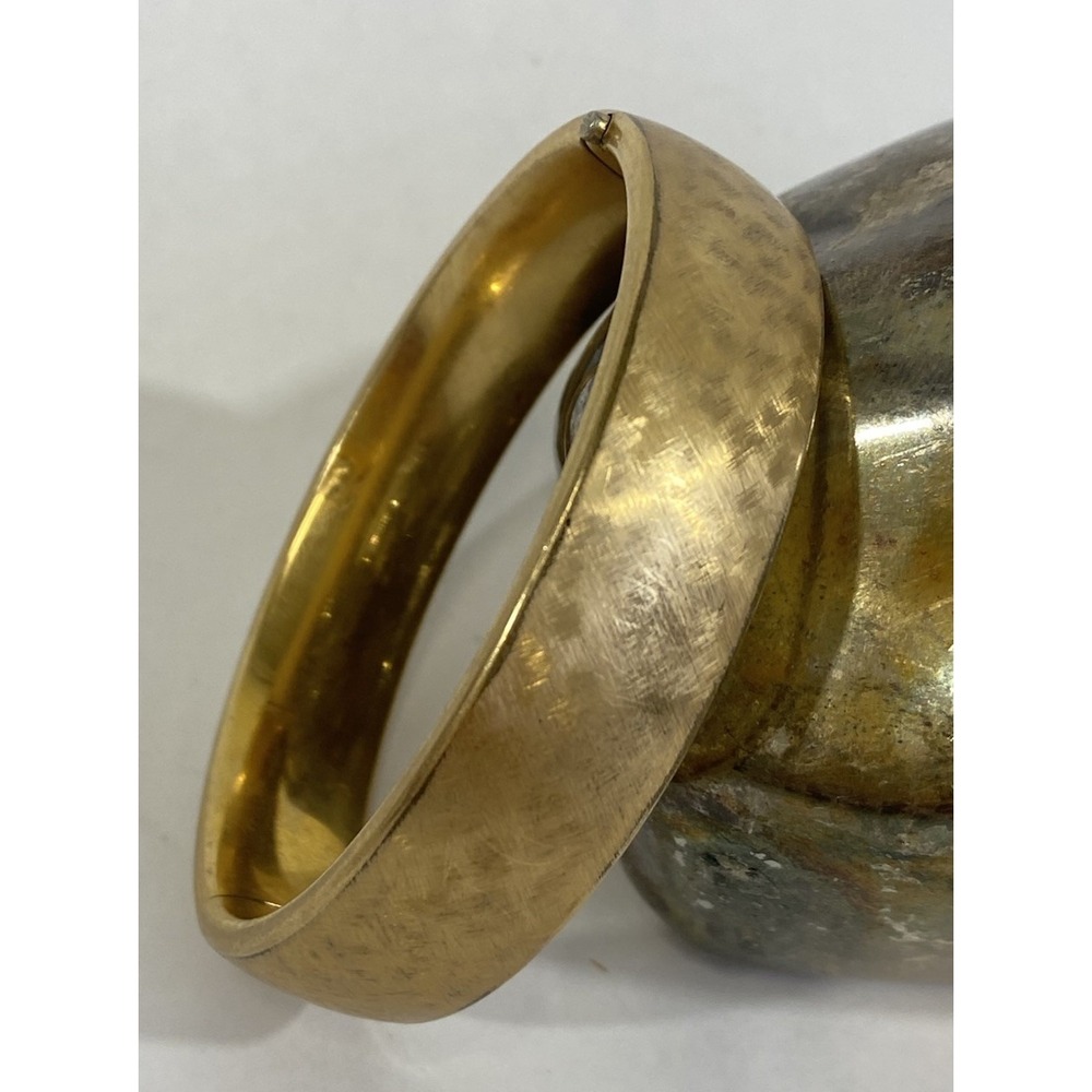 Vintage Carla Midcentury MCM Gold Bracelet 12k‎ Gold Fillled Brushed Gold - Picture 4 of 11